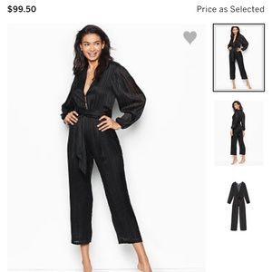 Victoria secrets wrap black jumpsuit XL